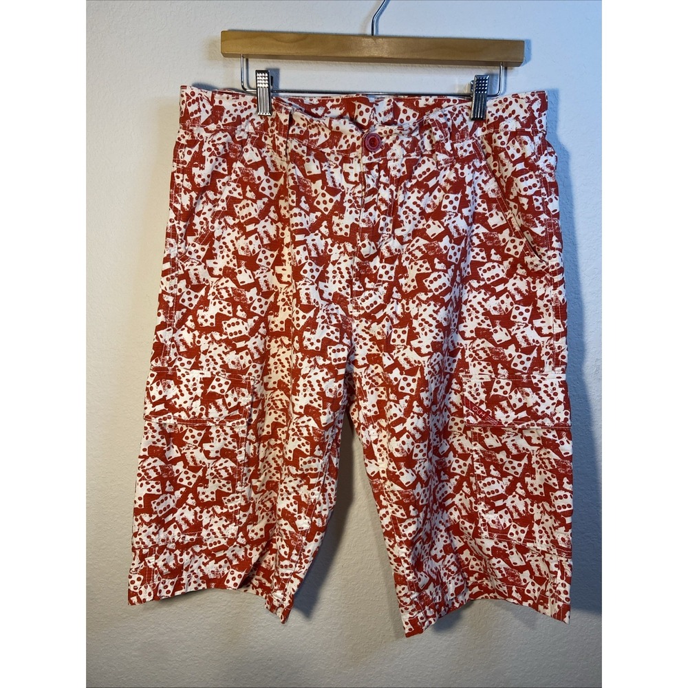 Preppy Vegas Vacation Beach Dice Cargo Shorts‎ Sz 36x15